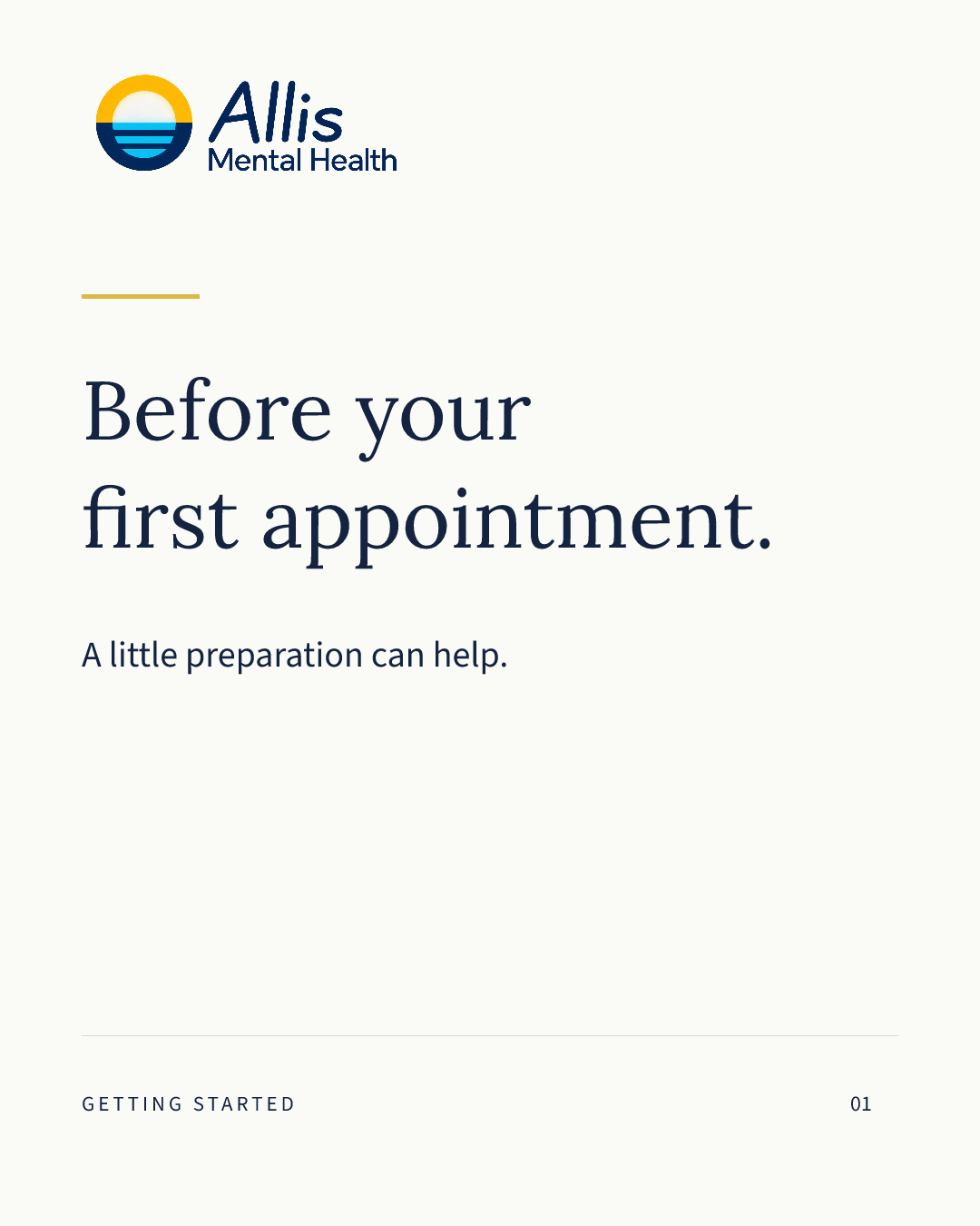 Before your first appointment. Allis branded content example