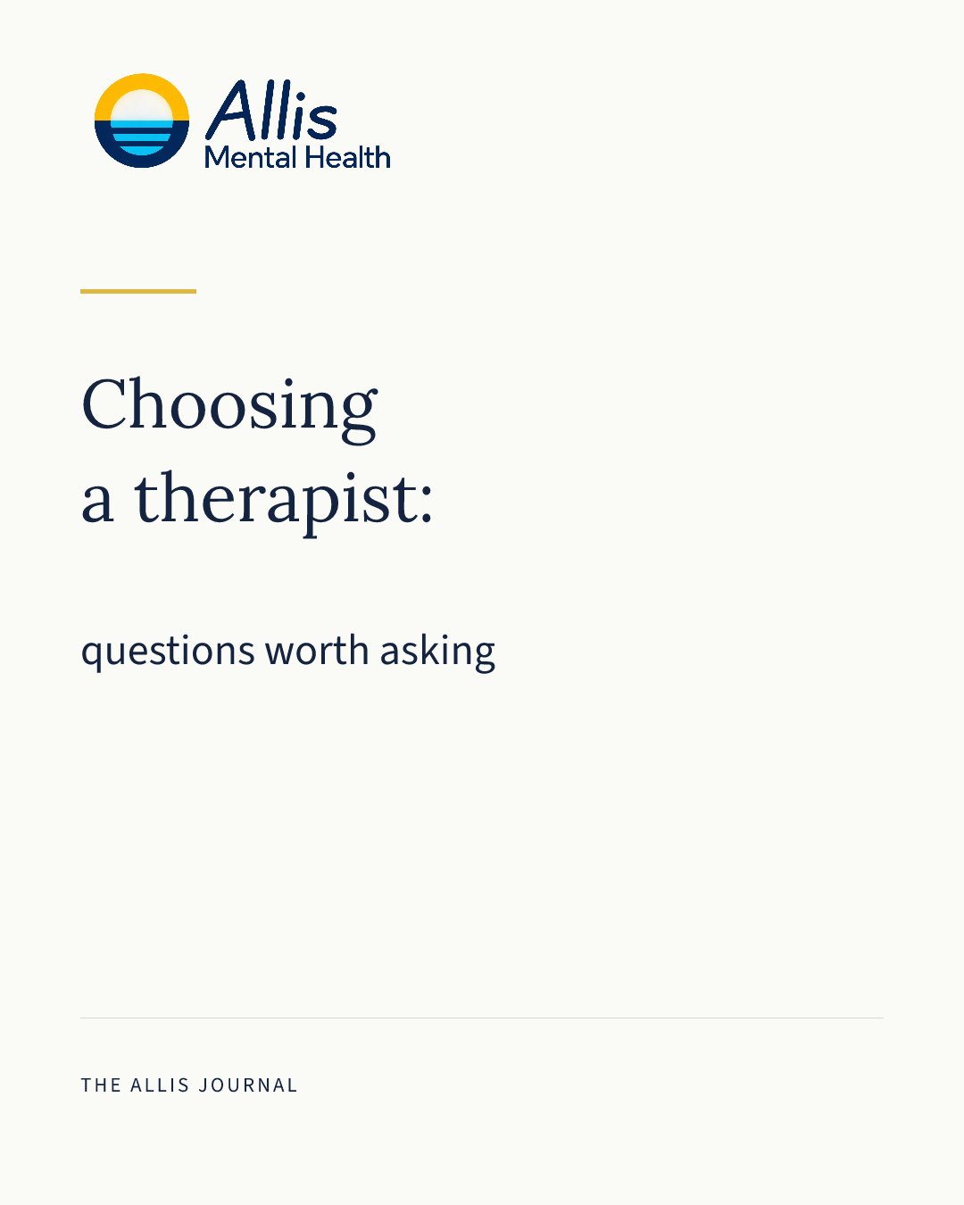 Choosing a therapist: questions worth asking